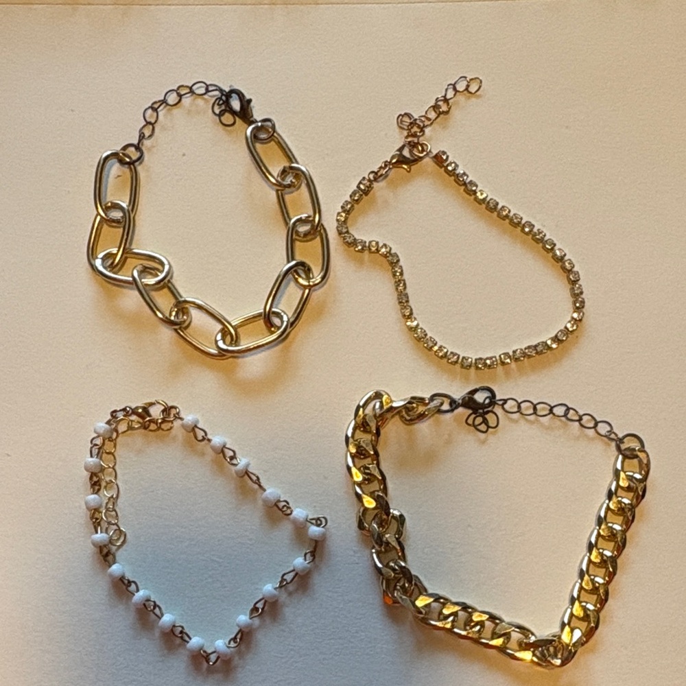 Elegant Gold and Silver Bracelet Set